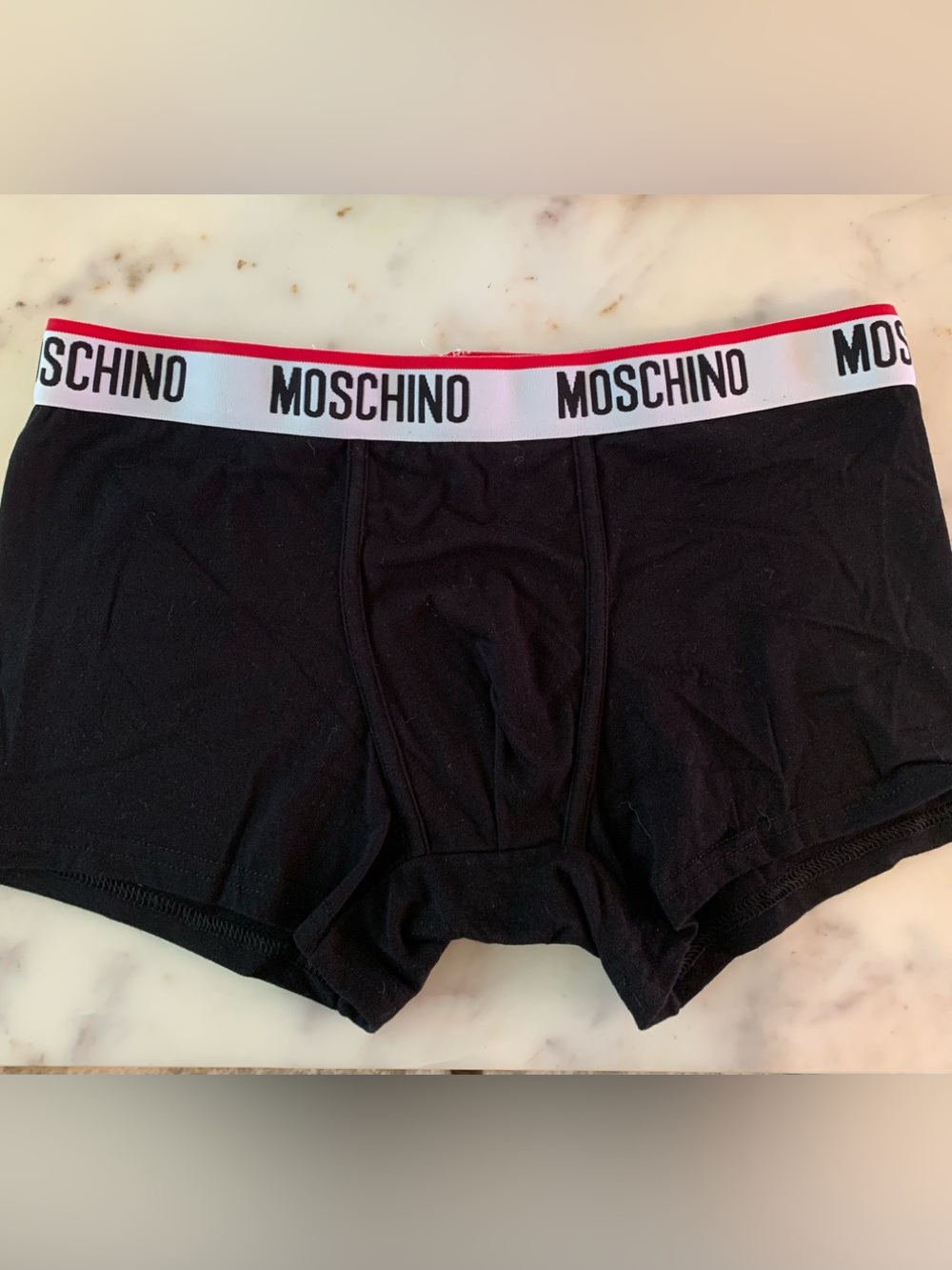 NWOT Moschino logo-waistband boxer briefs. Size Large